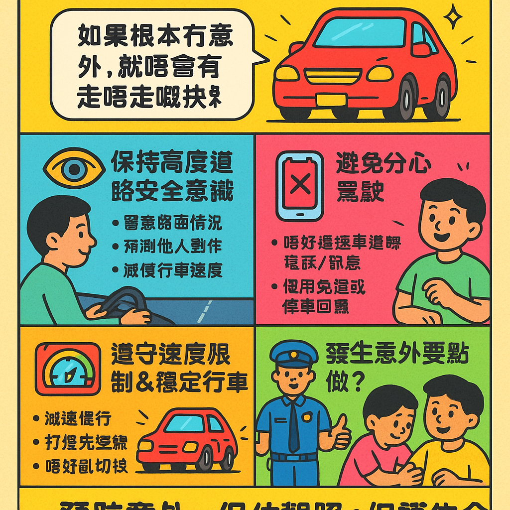 交通意外不顧而去扣分 - 駕駛罪行