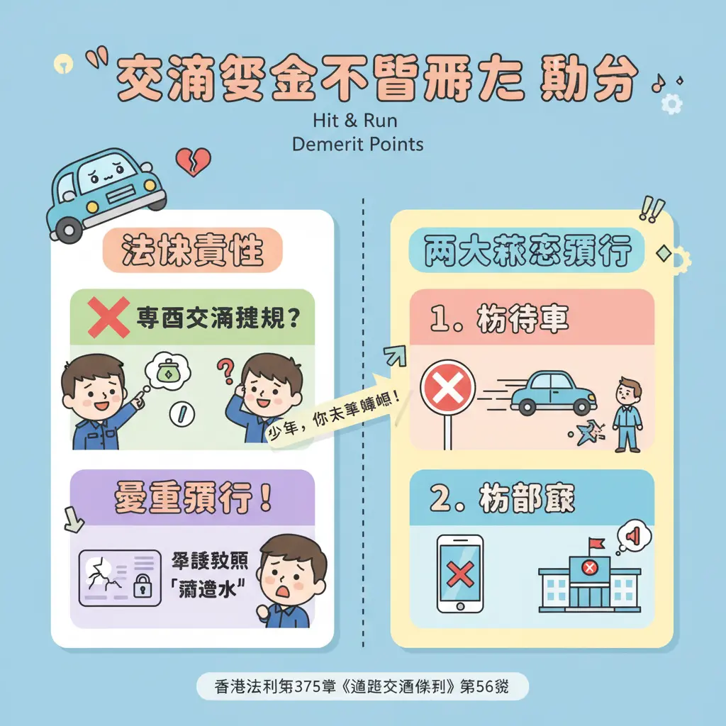 交通意外不顧而去扣分 - 道路交通（違例駕駛記分）條例