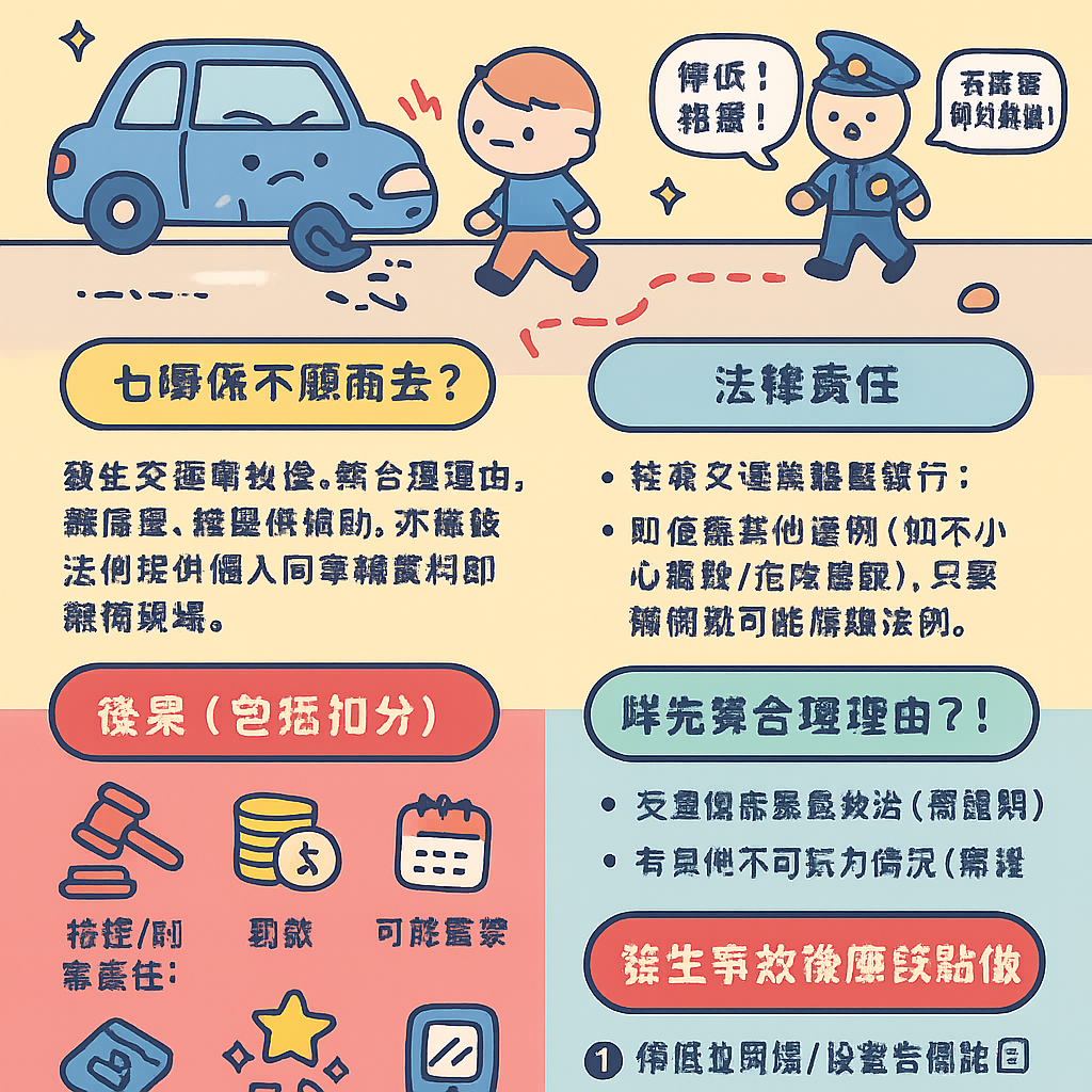 交通意外不顧而去扣分 - 交通意外