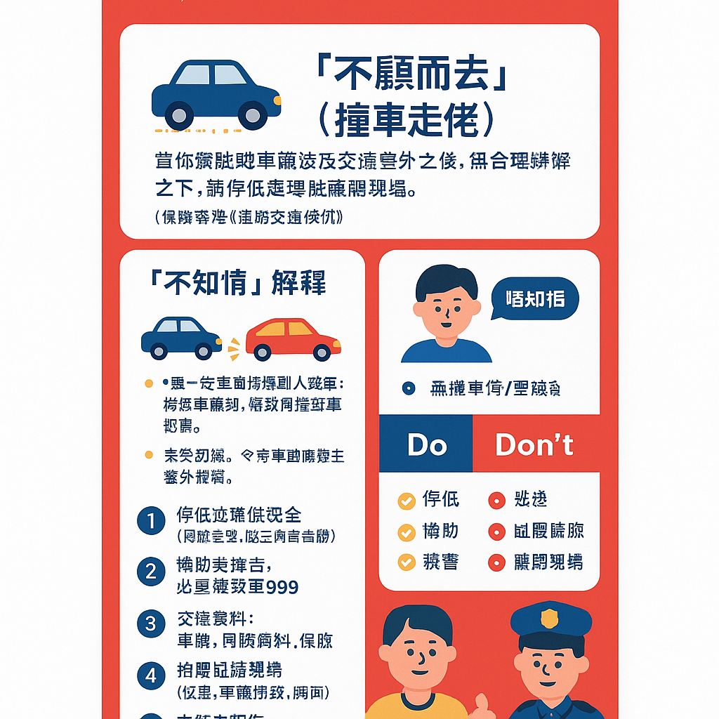 交通意外不顧而去不知情 - 交通意外