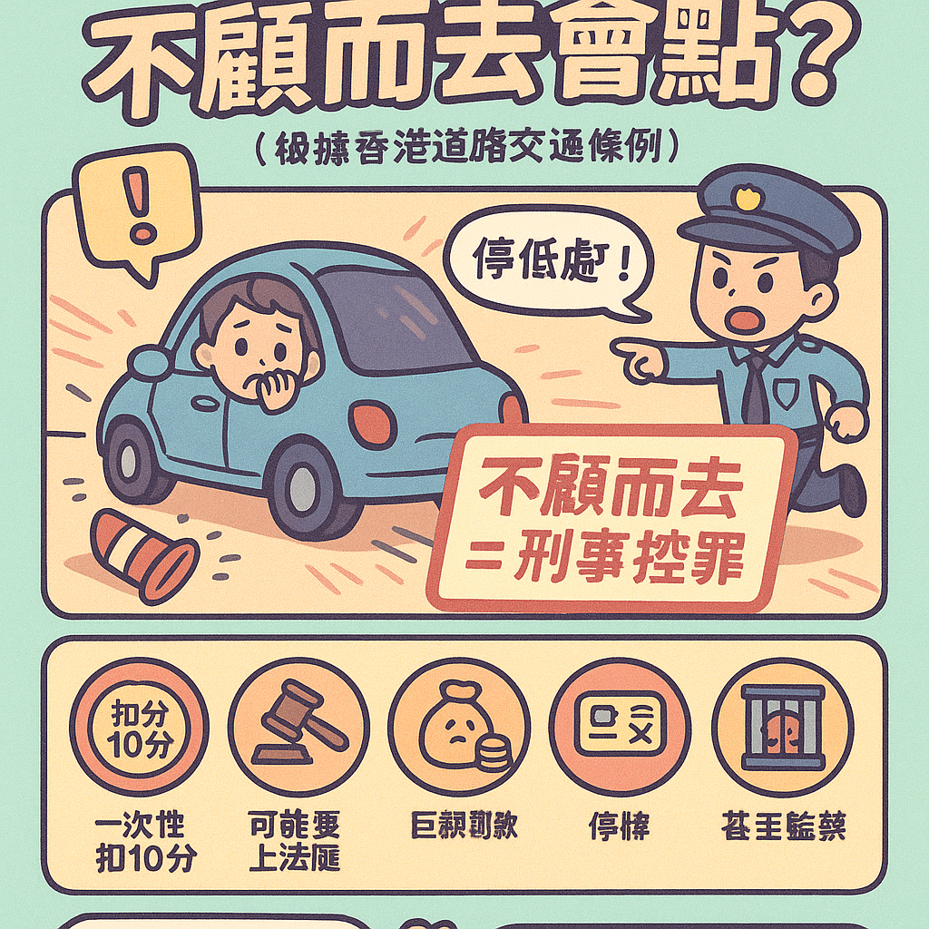 交通意外不顧而去扣分 - 交通意外