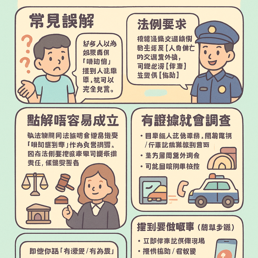 交通意外不顧而去不知情 - 法律責任