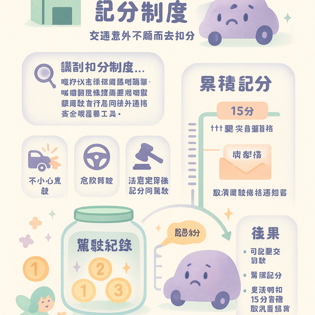 交通意外不顧而去扣分 - 違例駕駛記分制度