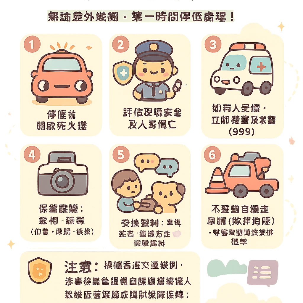 交通意外不顧而去扣分 - 罰款