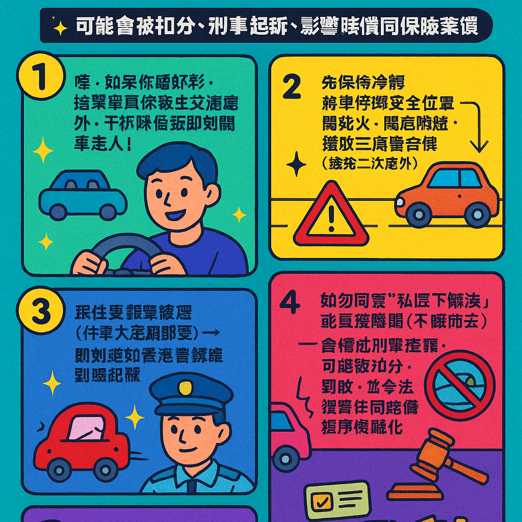 交通意外不顧而去扣分 - 法律意見