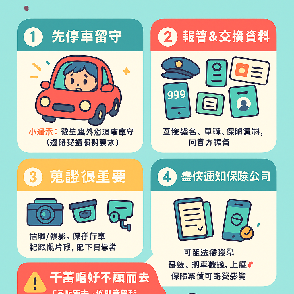 輕微交通意外不顧而去 - 保險索償