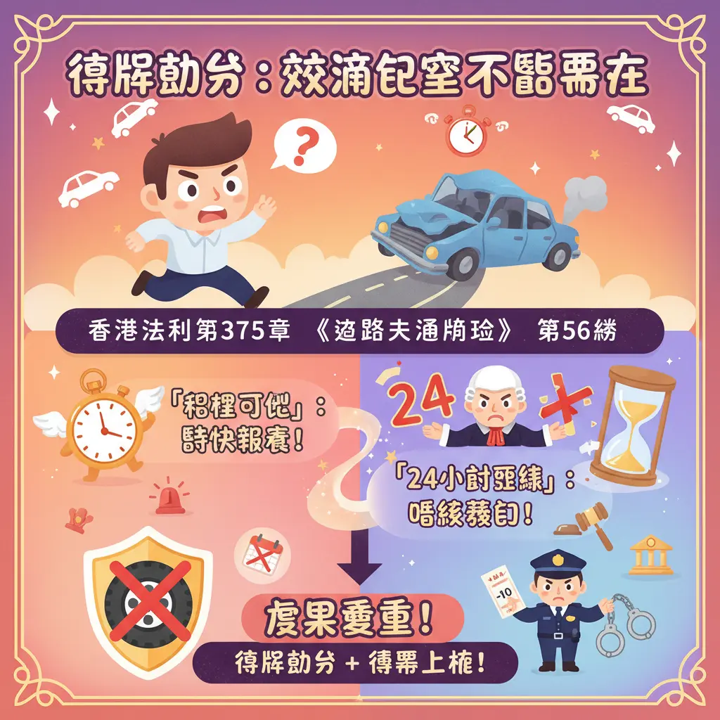 交通意外不顧而去扣分 - 停牌